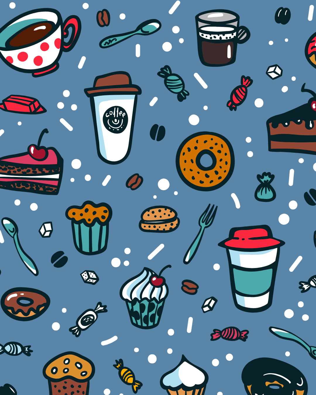 coffee cupcakes candy