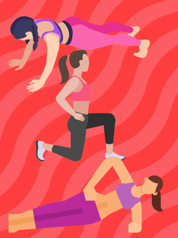 figures doing exercises
