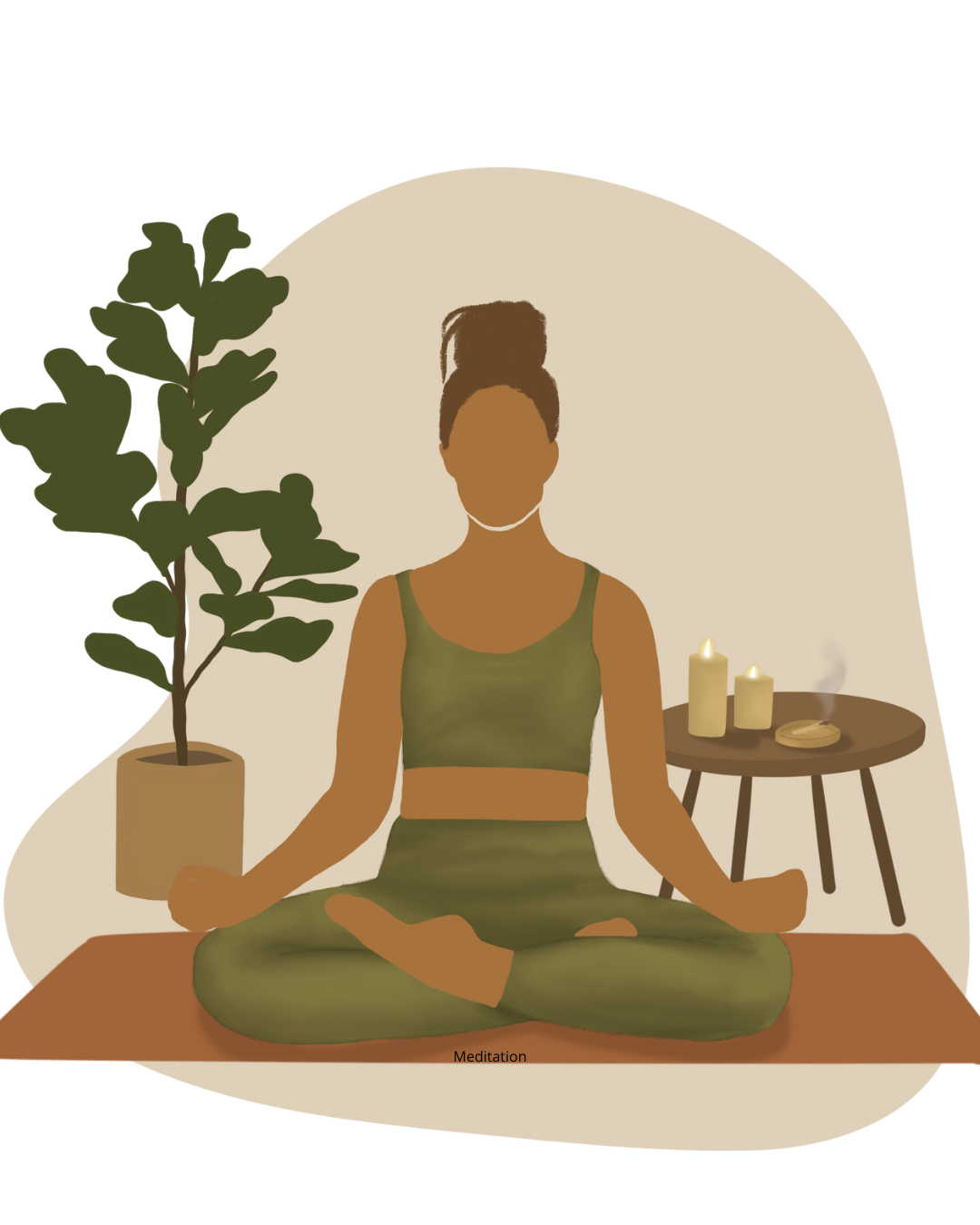 clipart image of a person meditating