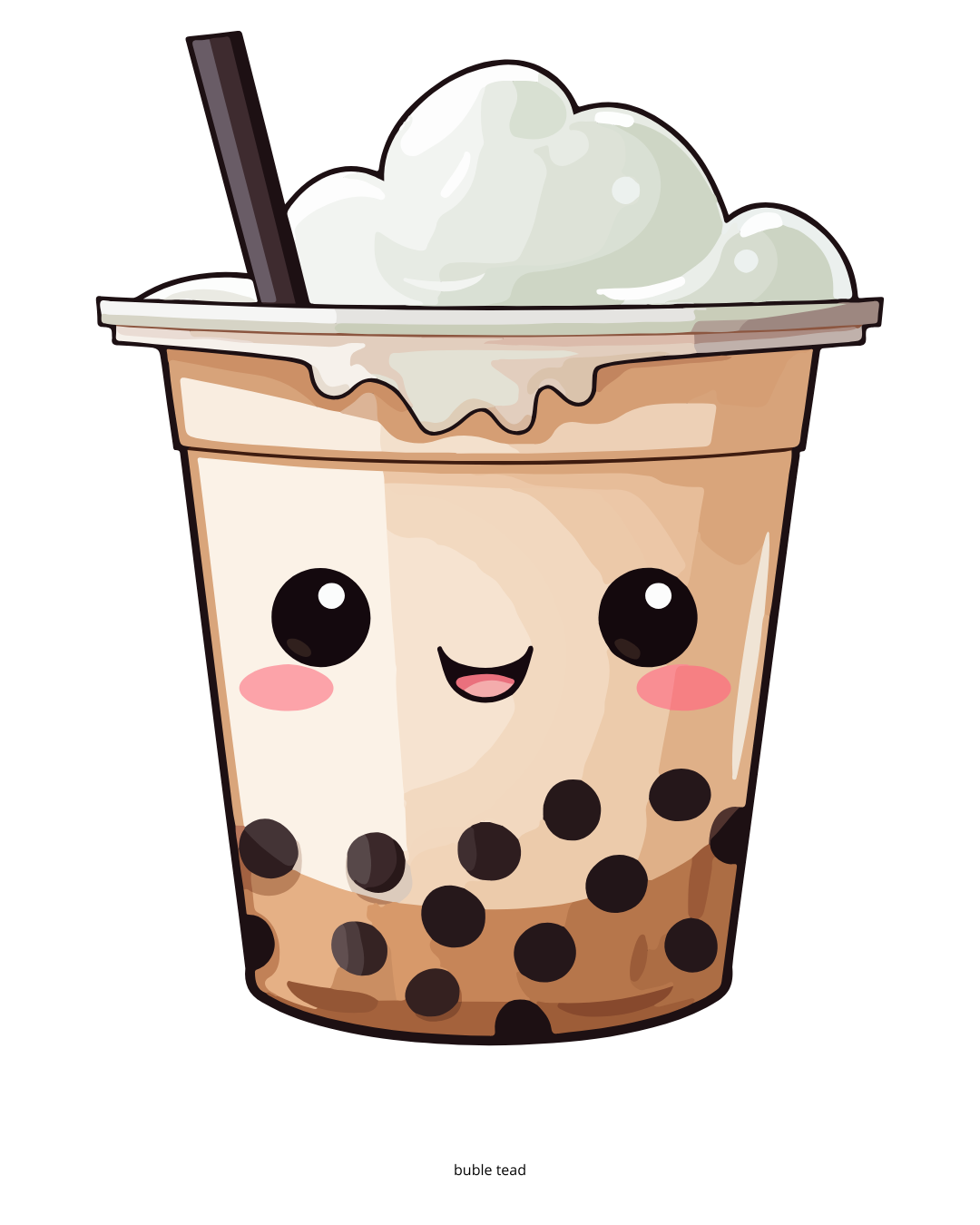 Clipart image of bubble tea 