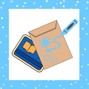 clip art decorative library card sleeve