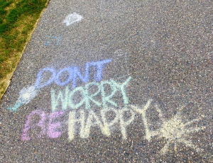 sidewalk chalk drawing