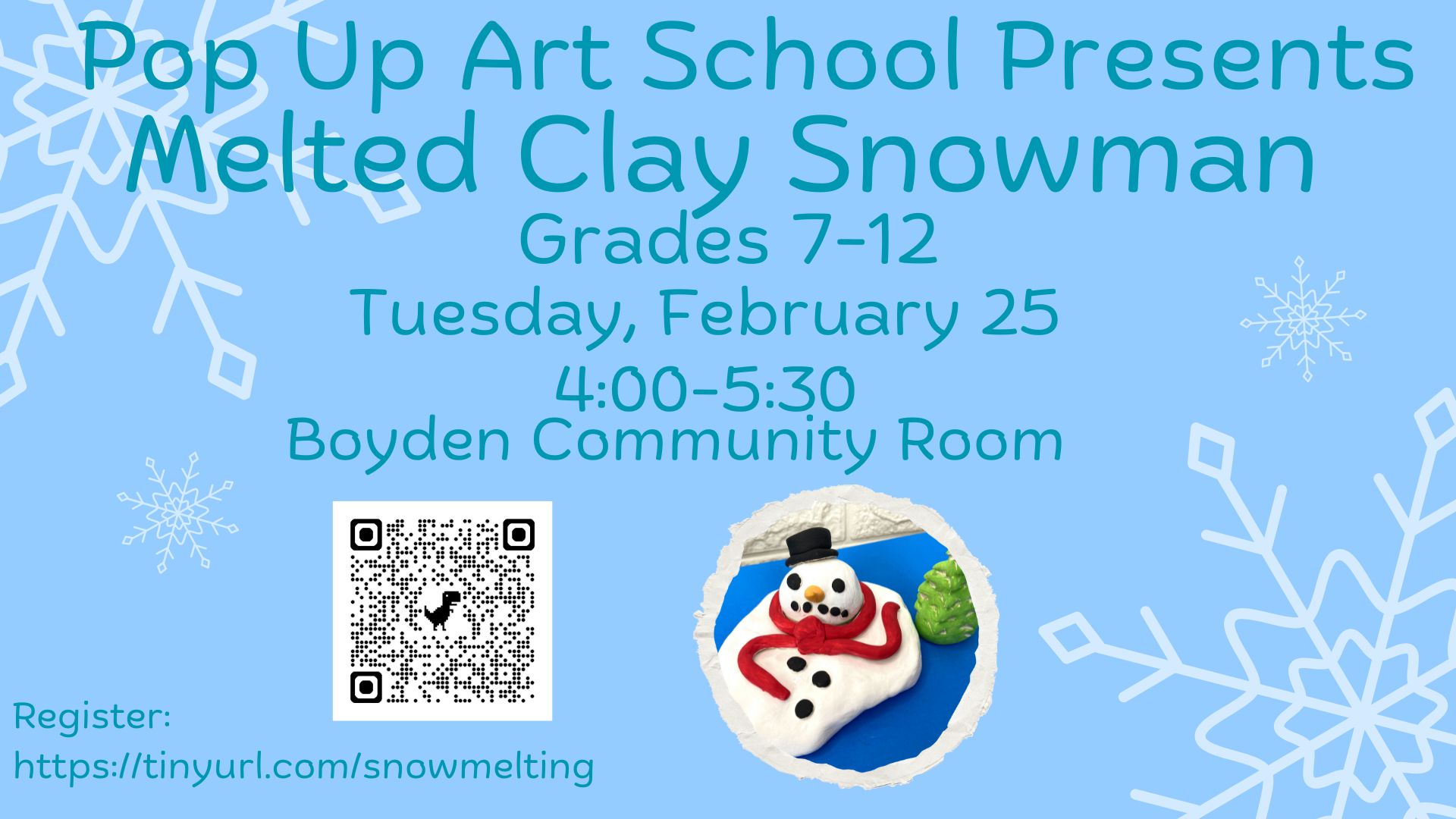 Melted Clay Snowman, Grades 7-12