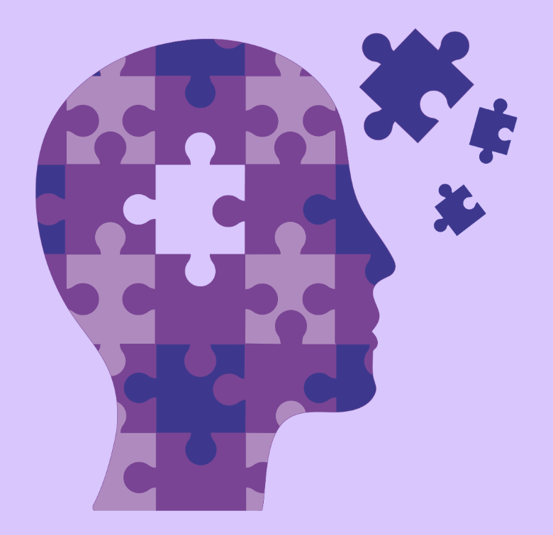 clip art of person's head made of puzzle pieces