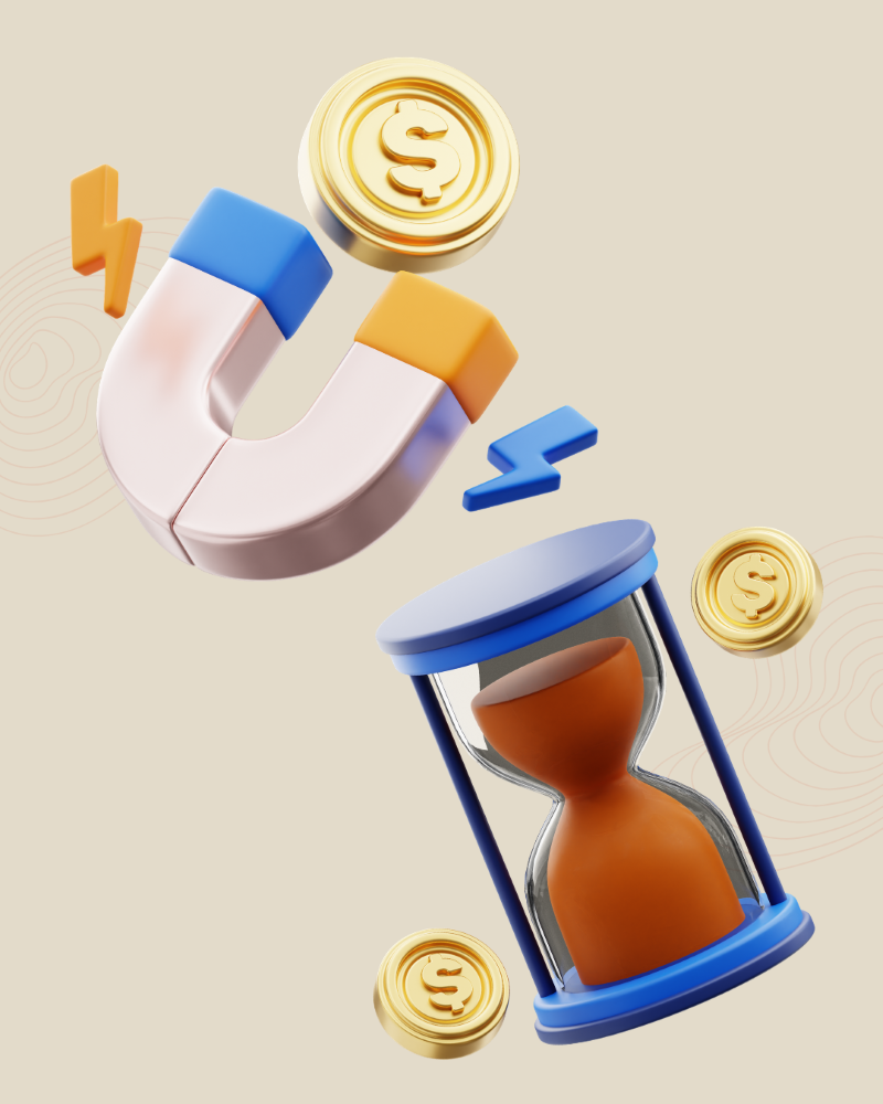 clip art of hour glass and magnet