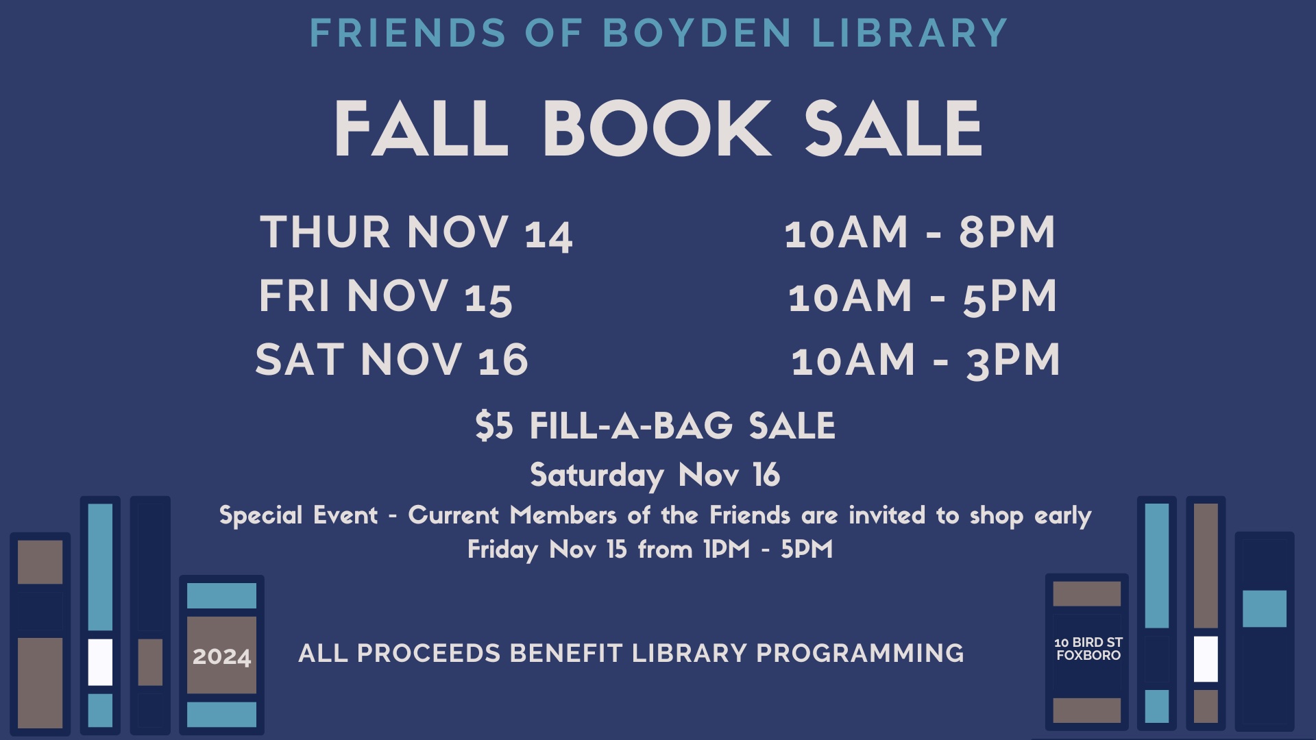 Friends of Boyden Library Fall Book Sale