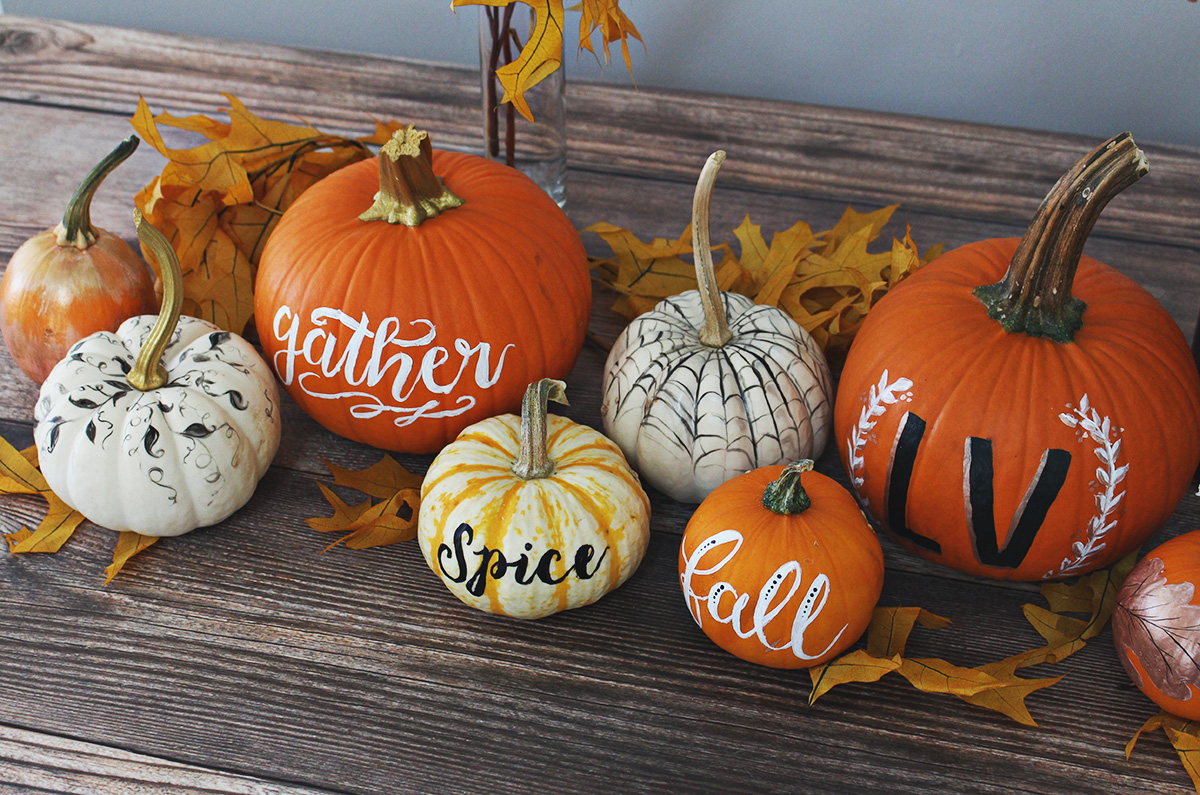 decorated pumpkins