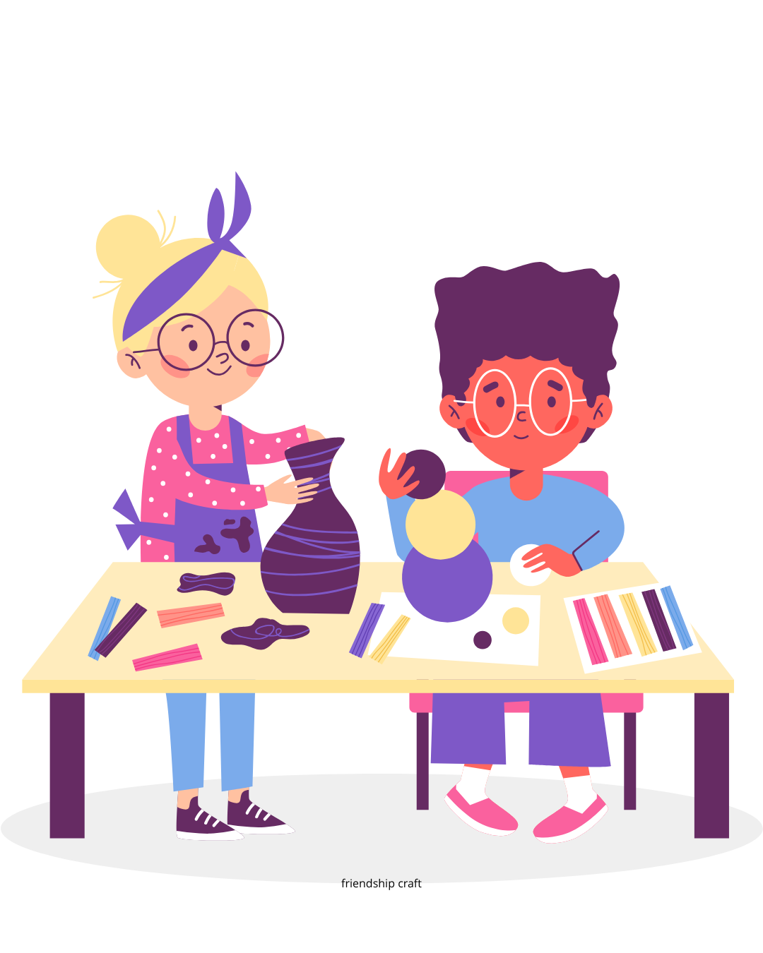 kids doing crafts