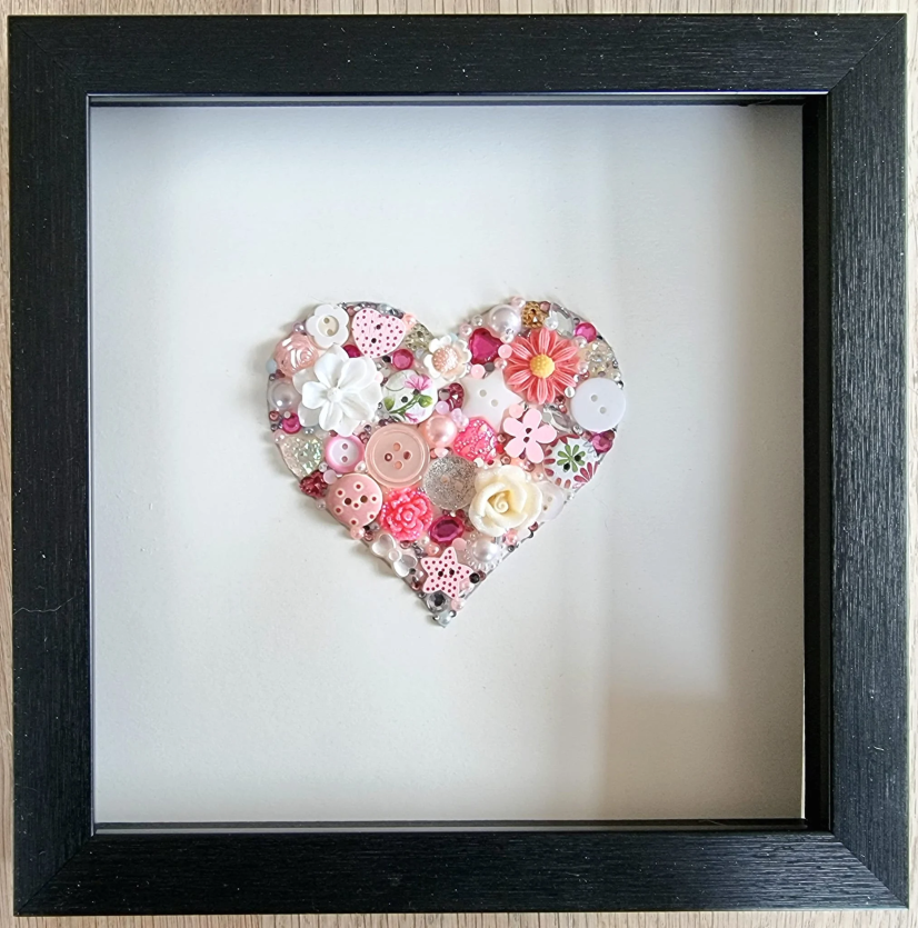 heart made out of buttons