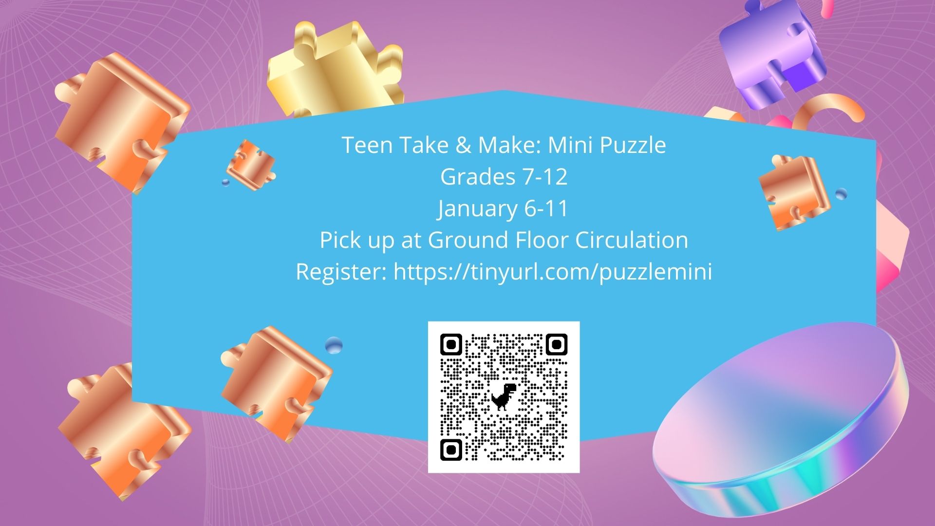 Teen Take & Make: Mini Puzzle, Grades 7-12