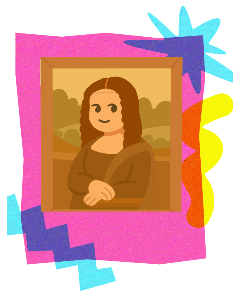 clip art of mona lisa