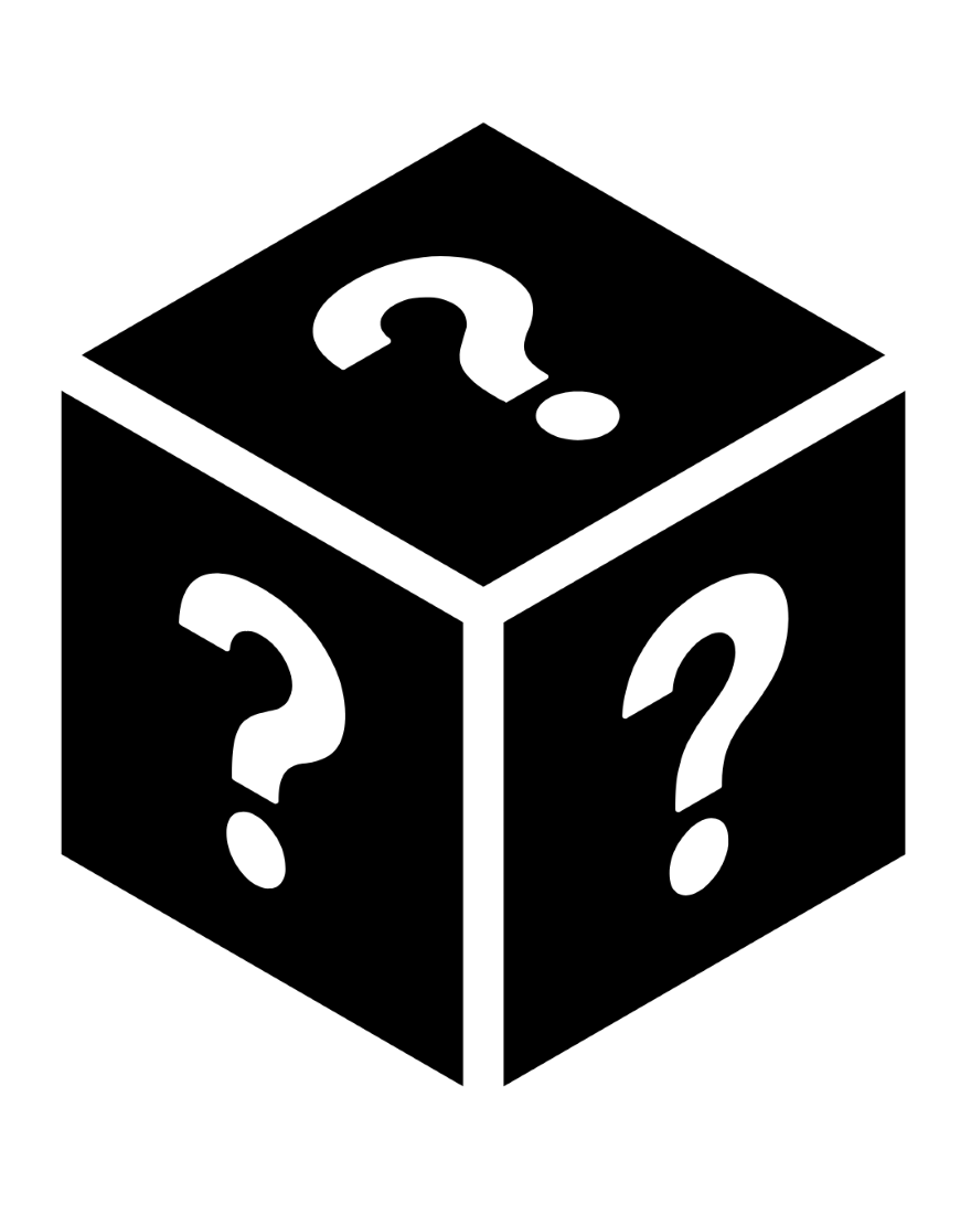 cube with question marks