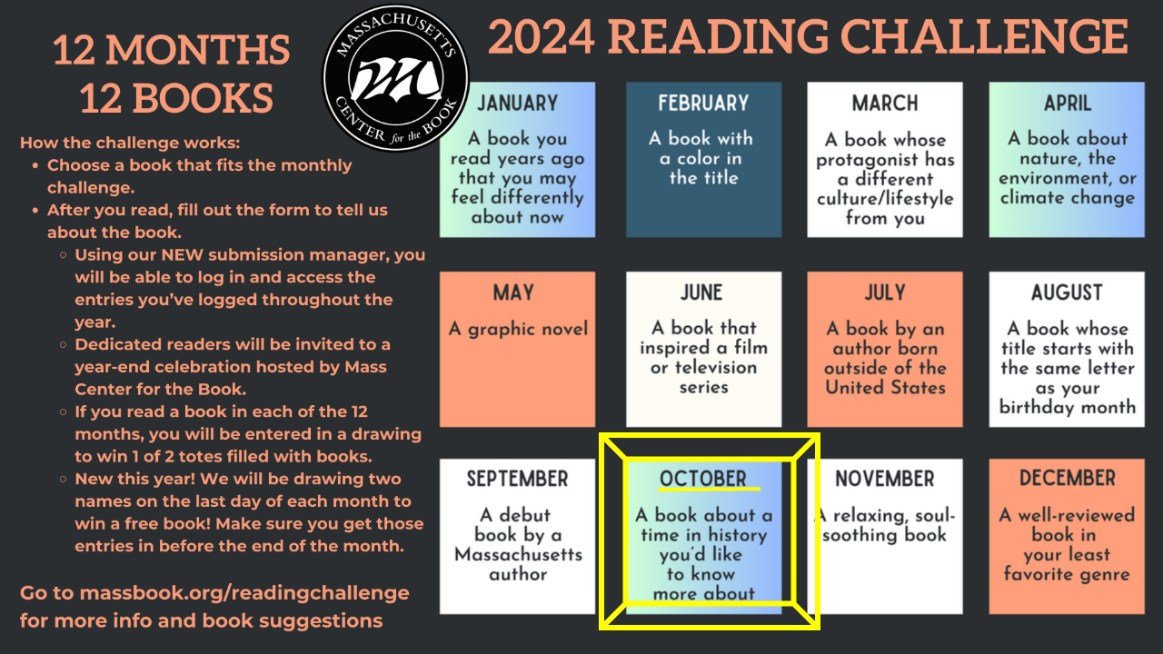 Massachusetts Center for the Book Reading Challenge for October 2024