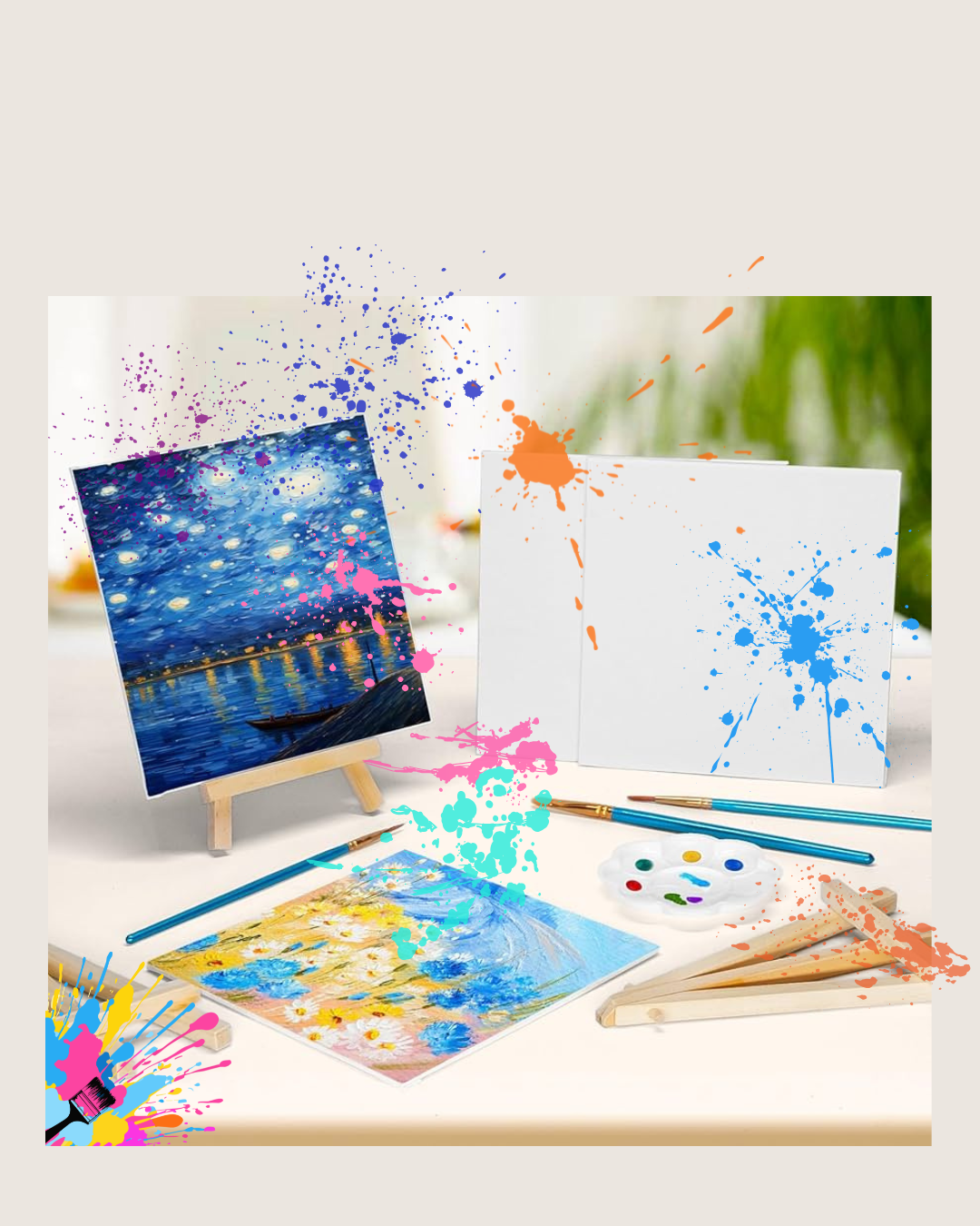 Photo of mini art canvases