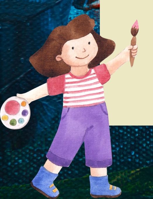 Child with paint brush