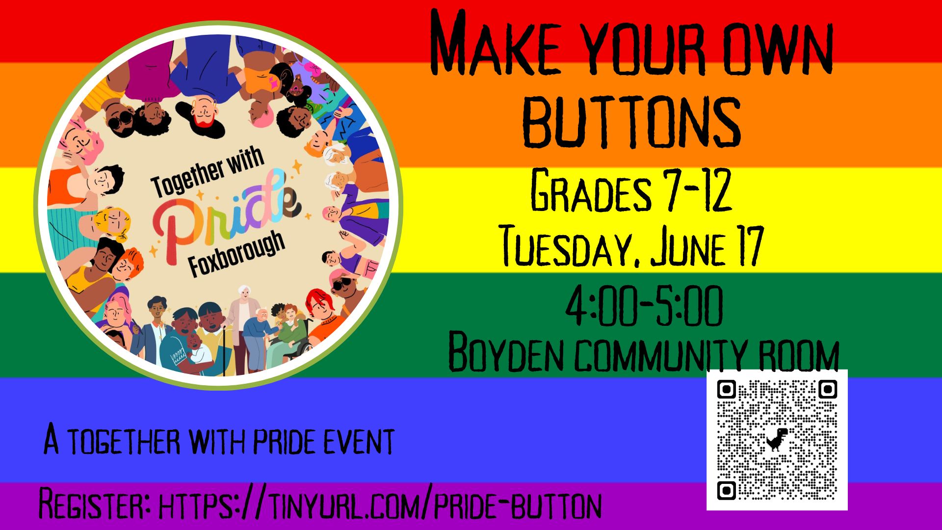 Together with Pride, Make Your Own Buttons, Grades 7-12