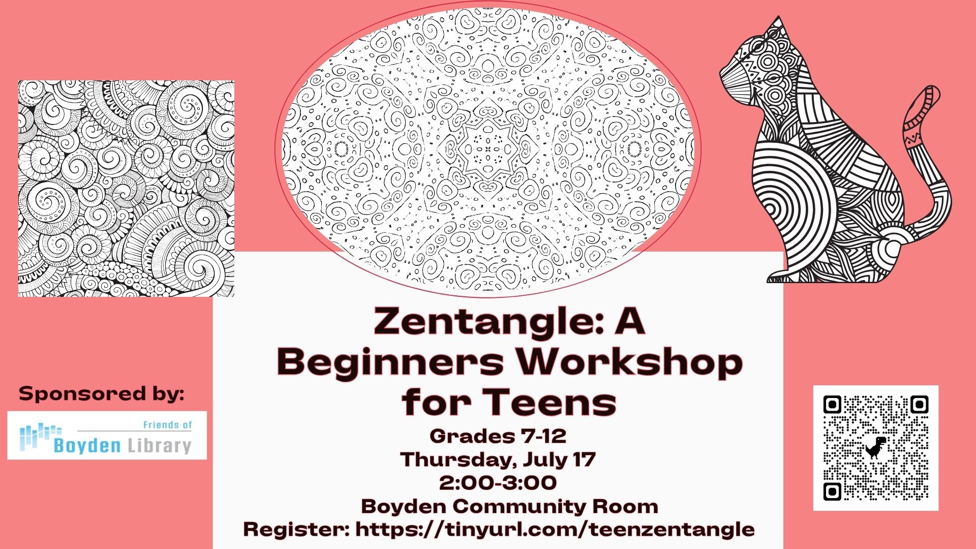 Zentangle: A Beginners Workshop for Teens