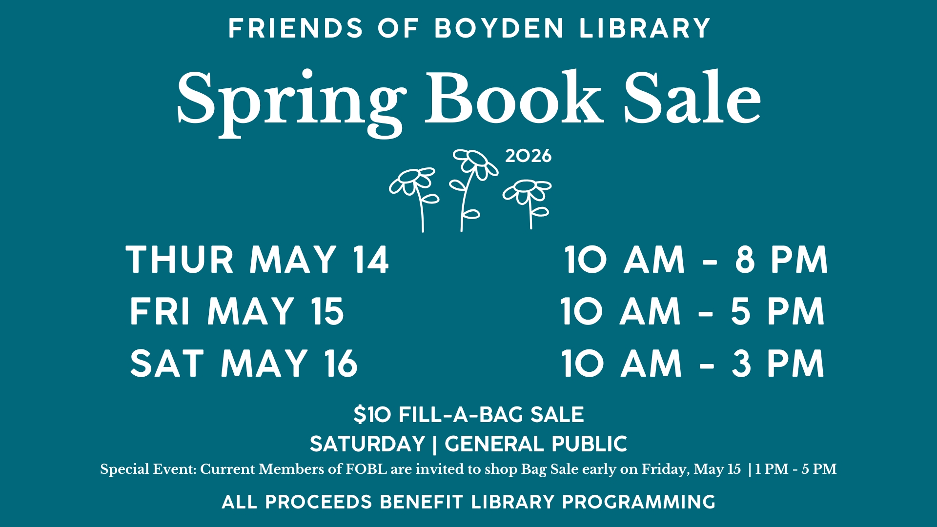 Book Sale flyer