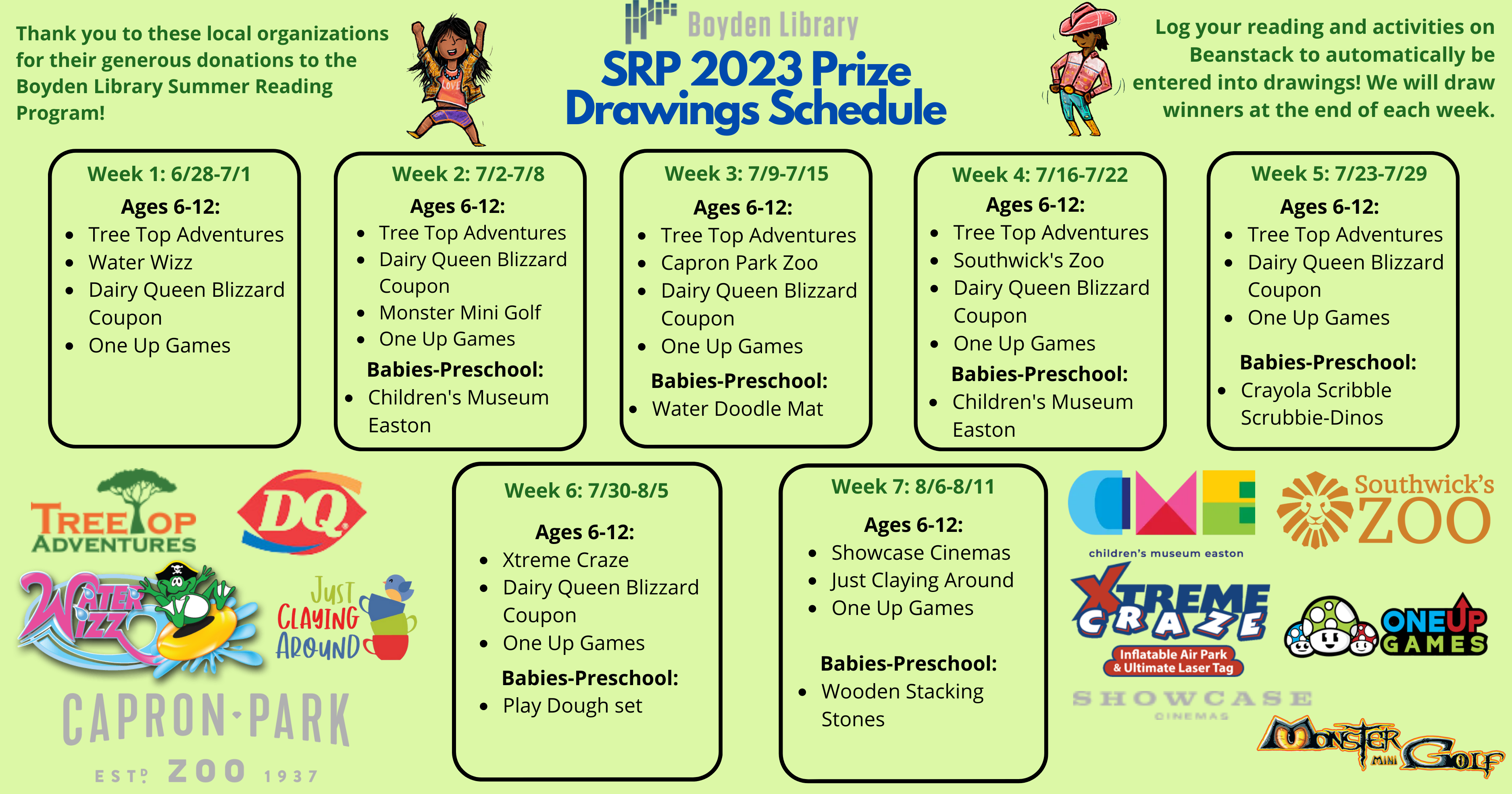 summer reading prize drawings