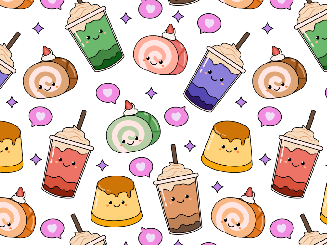 Clipart image of candy and soft drinks