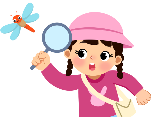 clip art of a girl and bug