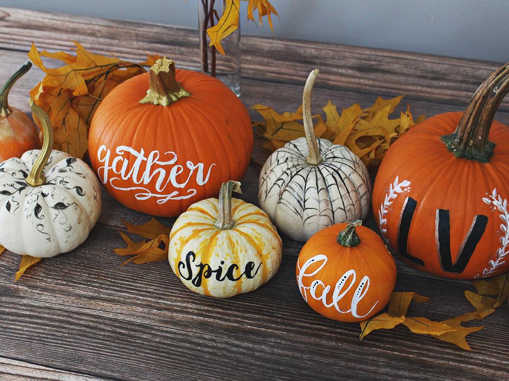 decorated pumpkins