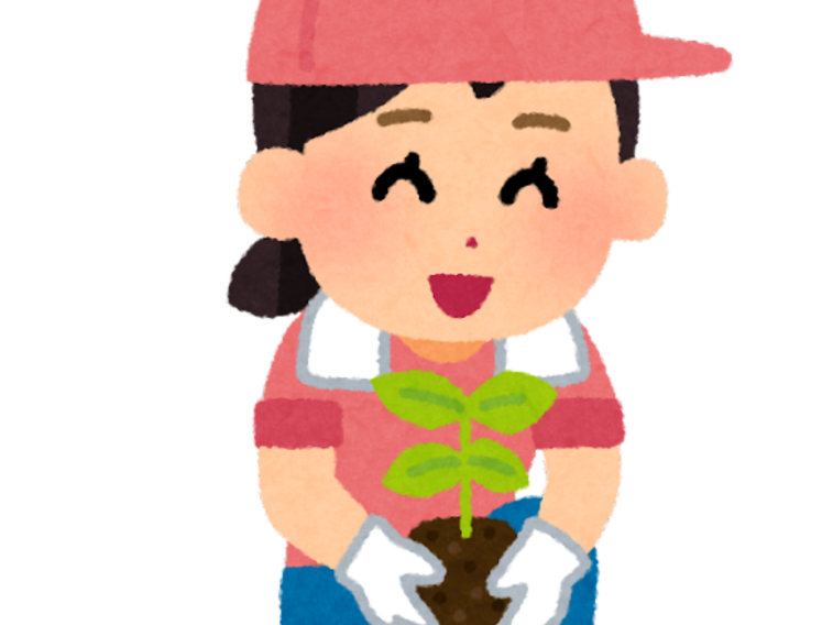 child with plant