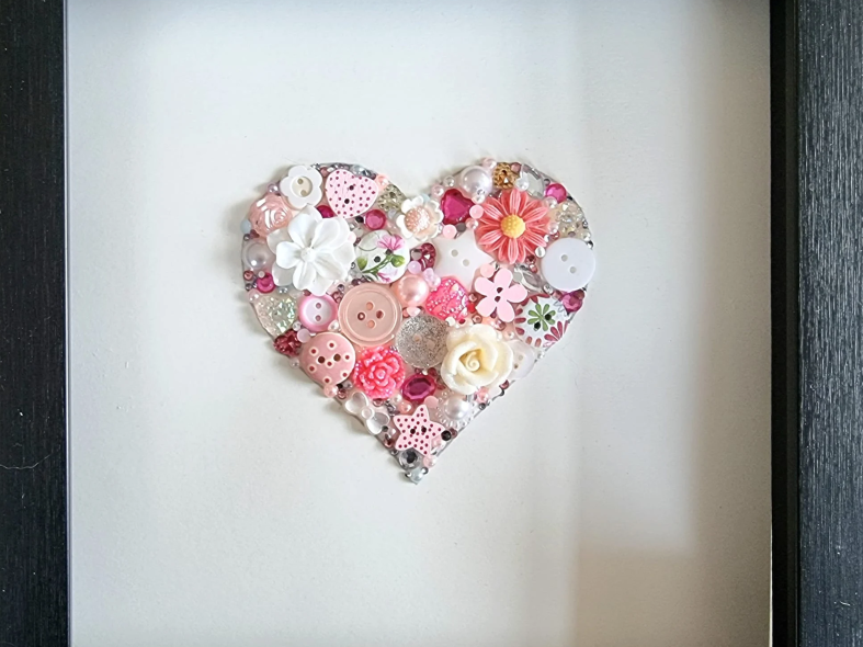 heart made out of buttons