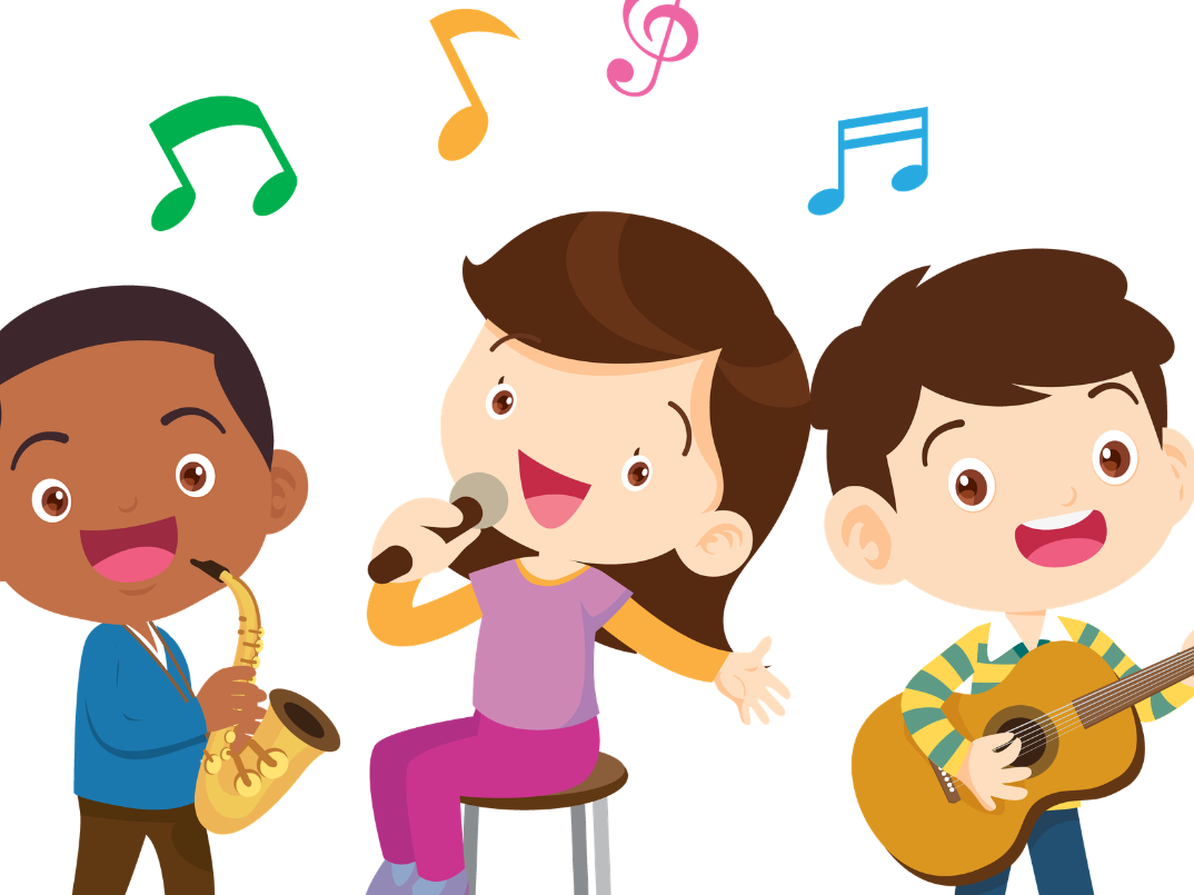 Clip art of children singing