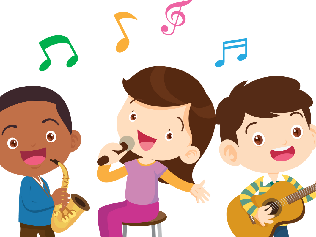 kids playing instrument and singing