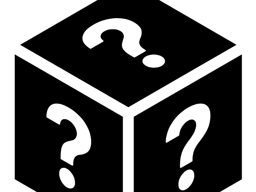 cube with question marks