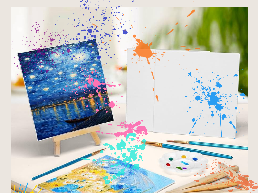 Photo of mini art canvases