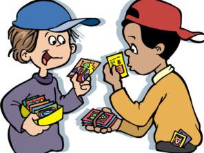 kids with pokemon cards