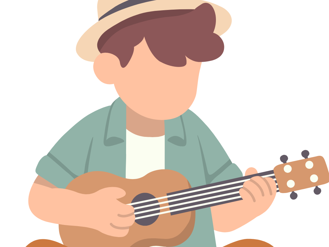 child playing the ukulele