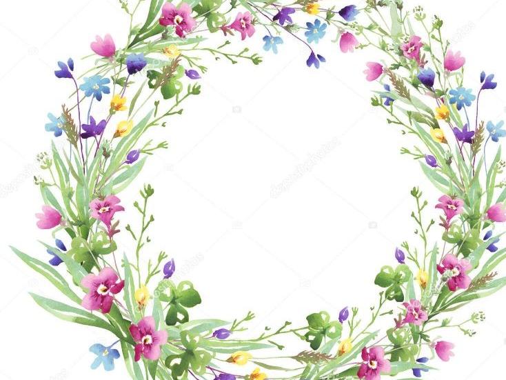 clip art of flower wreath