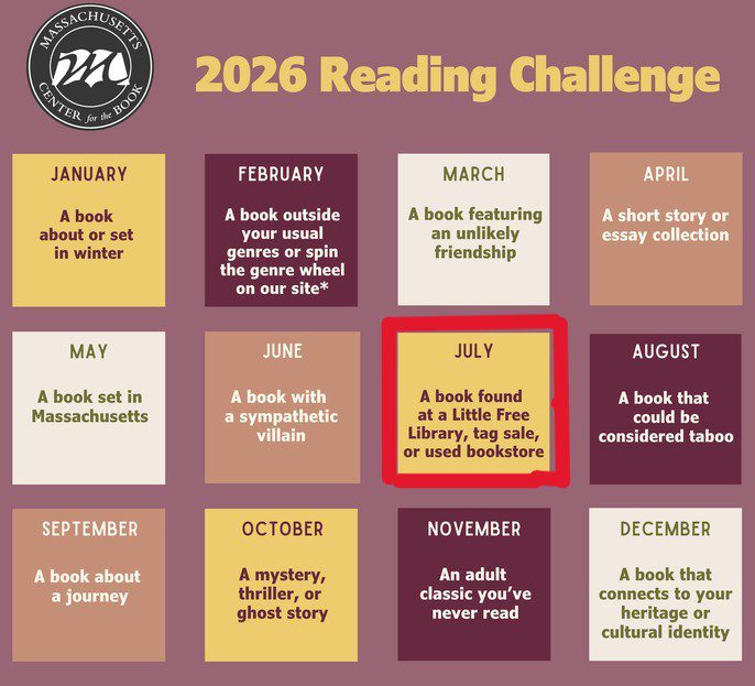 2026 Reading Challenge grid